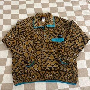 Patagonia Synchilla Snap T Fleece Pullover Montana Siete Aztec Men’s Size XL